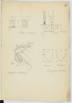 Rathaus, Überlingen: Details (aus: Skizzen- und Fotoalbum 15)