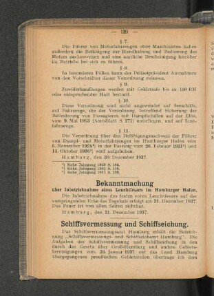 Schiffsvermessung und Schiffseichung.