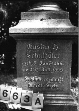Grabstein 663 [Hahn S. 192 Grab-Nr. 1155]: Grabstein 663A [Hahn S. 192 Grab-Nr. 1155]