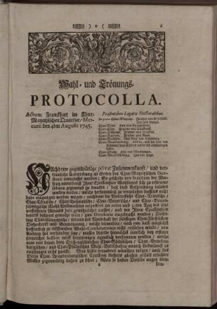 Wahl- und Crönungs-Protocolla.