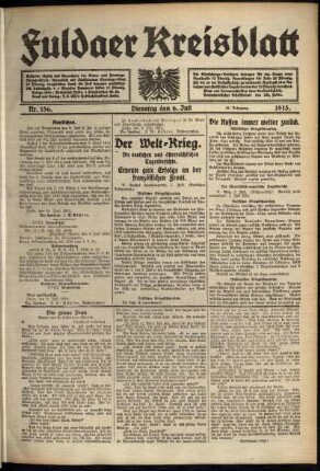 Ausgabe vom Dienstag, den 06. Juli 1915.