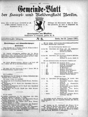 1901,3: No. 3, 20. Januar 1901