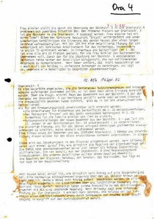 Dokumentation: Konflikte um Hausbesetzungen der Oranienstraße 2a, 3 und 4, 1982 bis 1983