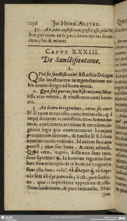 Caput XXXIII. De Sanctificatione