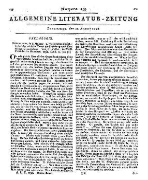 Weiller, K. v.: Über den nächsten Zweck der Erziehung nach kantischen Grundsätzen. Regensburg: Montag & Weiß 1798