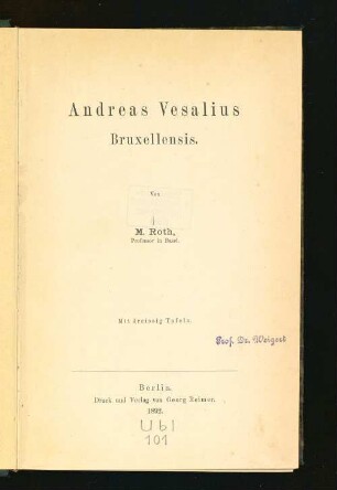 Andreas Vesalius Bruxellensis