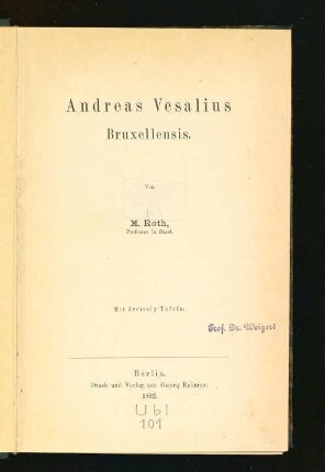 Andreas Vesalius Bruxellensis