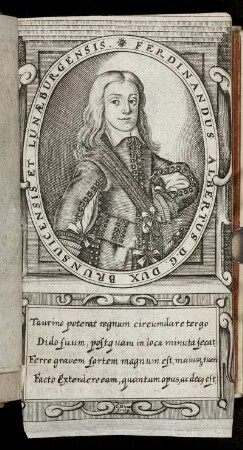 Portrait: Ferdinandus Albertus Dux Brunsvicensis Et Lunaeburgensis