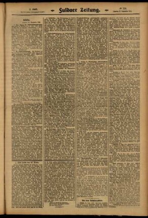 Zweite Ausgabe vom Samstag, den 27. September 1913.