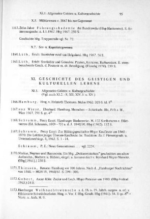 XI.1 Allgemeines Geistes- u. Kulturgeschichte