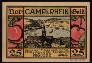 25 Pf. Notgeld Camp a. Rhein