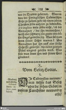 X. Vom Gesetz Gottes