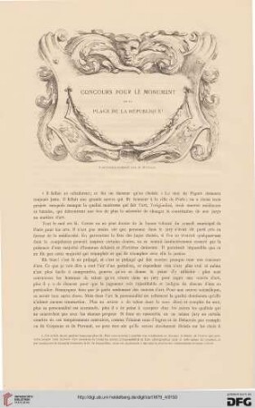 5: Concours pour le monument de la Place de la République