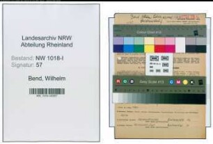 Entnazifizierung Wilhelm Bend , geb. 02.03.1894 (Lehrer)