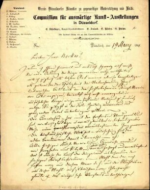 5-10-12-6.0000: Lindlar, J. W., Maler; diverse Schreiben ff.: Verschiedenes