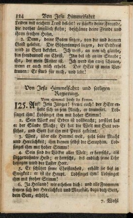 Von Jesu Himmelfahrt und seeligen Regierung. - Vom heiligen Abendmahle.