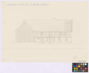 Wilhelmsdorf (Landkreis Goldberg): Umgebindehaus. Haupthaus (Seiten-Ansicht)