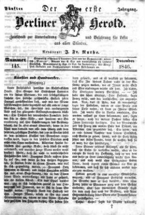Nummer 145, Dezember 1846