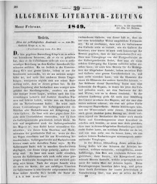 Gluge, G.: Atlas der pathologischen Anatomie. Oder bildliche Darstellung und Erläuterung der vorzüglichsten krankhaften Veränderungen der Organe und Gewebe des menschlichen Körpers. Zum Gebrauche für Ärzte und Studierende. Jena: Mauke 1845-46 (Fortsetzung von Nr. 38)