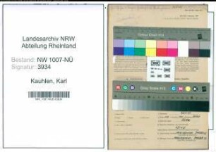 Entnazifizierung Karl Kauhlen , geb. 21.08.1905 (Kaufm.Angestellter)