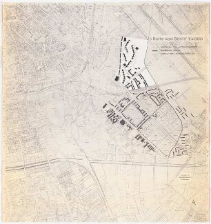 Wohnsiedlung, Sonnenallee, Berlin-Neukölln: Lageplan 1:4000