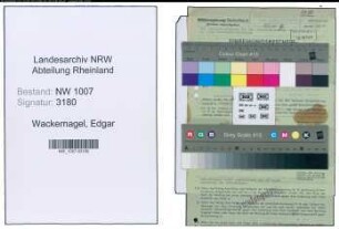 Entnazifizierung Edgar Wackernagel , geb. 14.04.1903 (Postsekretaer)