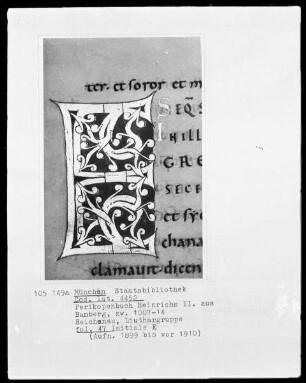 Perikopenbuch Kaiser Heinrichs II. für den Bamberger Dom — Initiale E, Folio 47