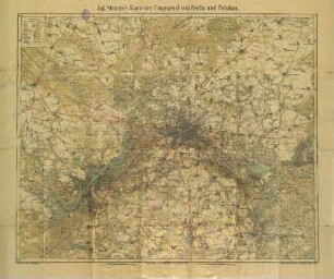 Jul. Straube's Karte der Umgegend von Berlin und Potsdam : nebst Ortschafts-Verzeichnis