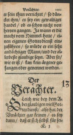Der Verächter.