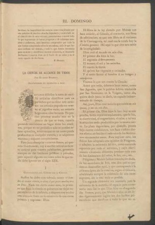 La ciencia al alcance de todos : Traducción de Gustavo A. Baz.