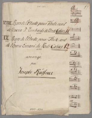 Repos de l'etude. 9 - 2 Potpourris; fl; HenK WoO 114/9 - BSB Mus.Schott.Ha 12614-3