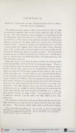 Section I: Extension of the Fortifications made by Sylla and the Early Emperors