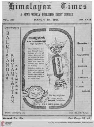 No. XXXI (19 March 1961)
