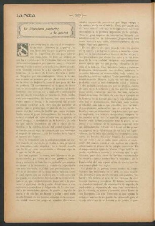 La literatura posterior a la guerra