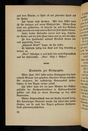 82, Sammeln zur Kompanie