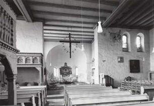 Wiesenburg/Mark, evangelische Pfarrkirche St. Marien, Innenansicht, Blick nach Osten