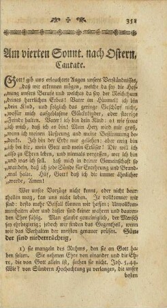 Am vierten Sonnt. nach Ostern, Cantate.