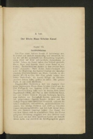 II. Teil: Der Rhein-Maas-Schelde-Kanal.