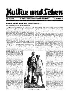 Kultur und Leben : 2. Beilage der "Arbeiter-Jugend"