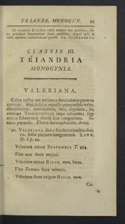 Classis III. Triandria