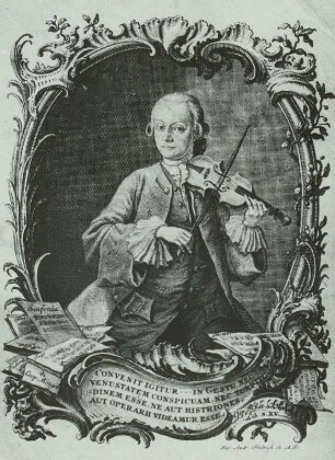 Bildnis Leopold Mozart auf dem Titelblatt seiner Violinschule