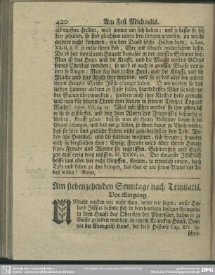 Am siebenzehenden Sonntage nach Trinitatis
