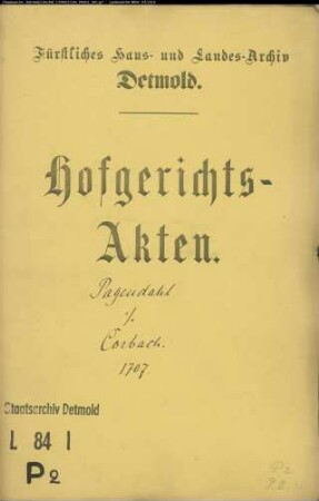 Pagendahl, Johann Paul zu Humfeld gegen Johann Bernd Corbach zu Humfeld - Wegeberechtigung