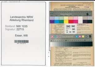 Entnazifizierung Wlli Esser , geb. 05.11.1894 (Bergbauangestellter)