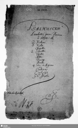 Stimmensatz [Schreiber: Jacobi, S.; u.a.]
