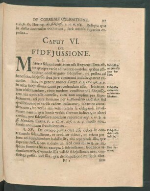 Caput VI. De Fideiussione.