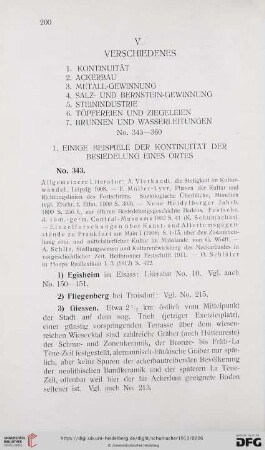 V. Verschiedenes (Nr. 343 - 360)
