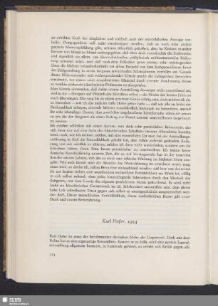 Karl Hofer. 1954