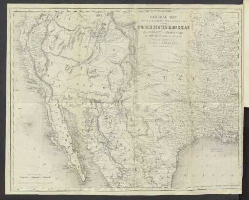 General Map Showing the Countries Explored & Surveyed By The United States & Mexican Boundary Commission In The Years 1850, 51, 52 & 53