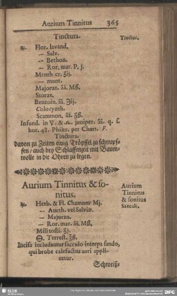 Aurium Tinnitus & sonitus